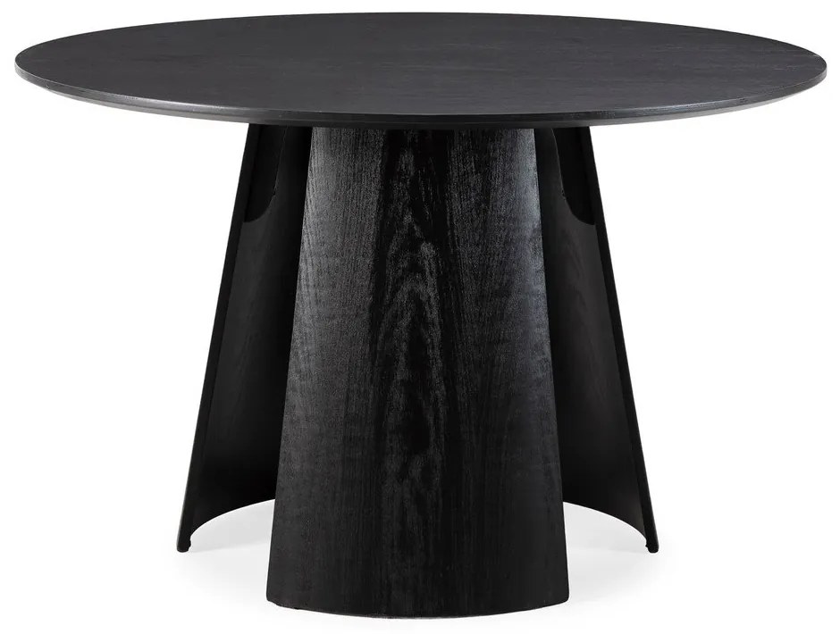 Kerek étkezőasztal fekete asztallappal ø 120 cm Zuri – MOME