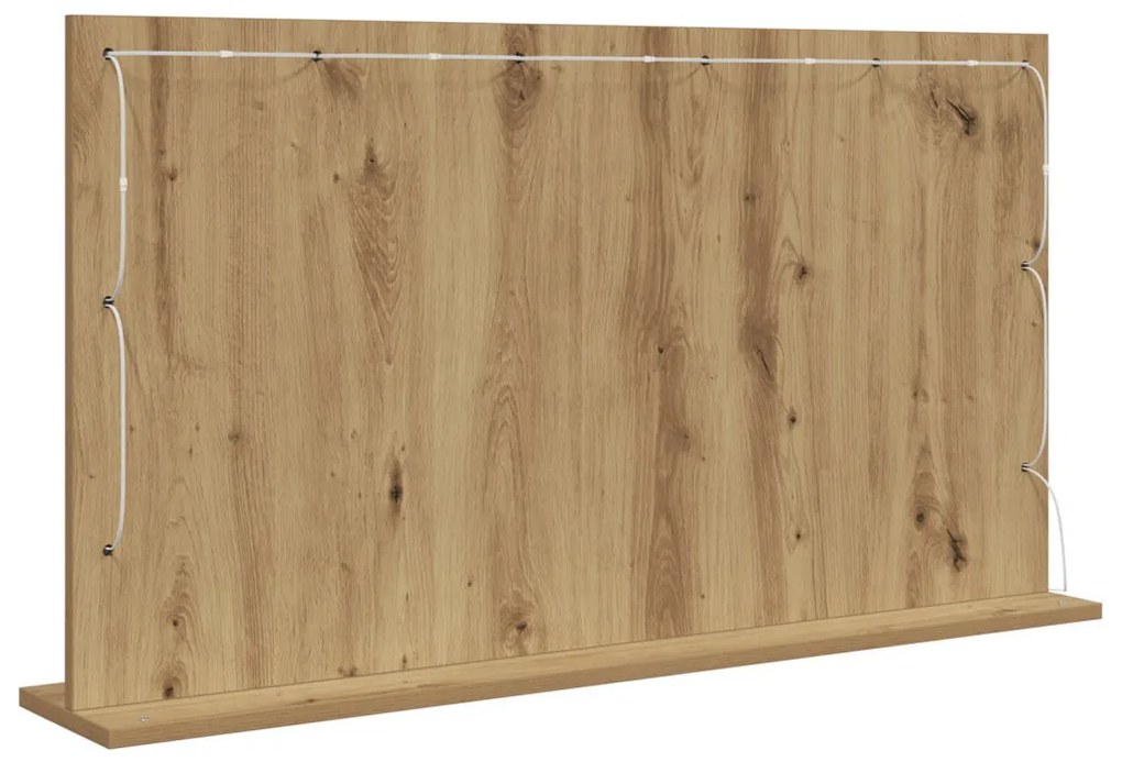 Pipere Tükör Kézműves tölgy Fa és üveg 100 x 55 cm Pipere tükör
