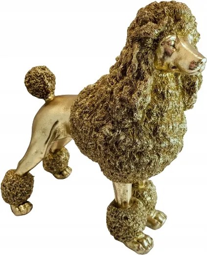 Dekorációs uszkár figura nagy 33 cm arany dekoráció otthonra nappaliba