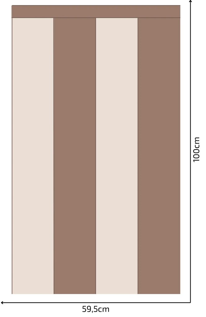 PIPPER. Textil öntapadó tapéta - Egy téglalap - Barna színű Méret: 60cm, Szín: Sápadt