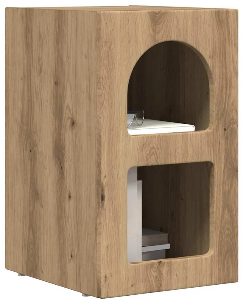 vidaXL Éjjeli asztal Artisan tölgy 29.5 x 35 x 50 cm Faanyag