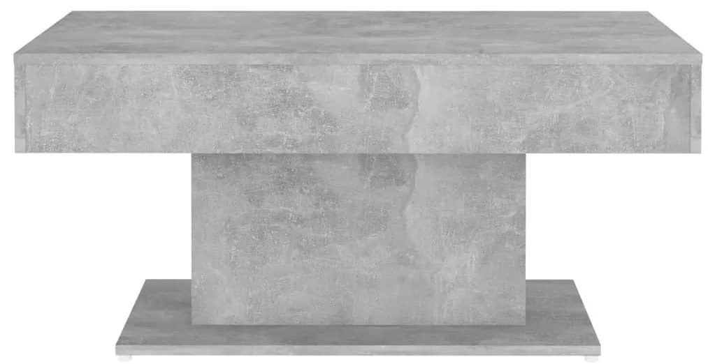 Betonszürke szerelt fa dohányzóasztal 96 x 50 x 45 cm