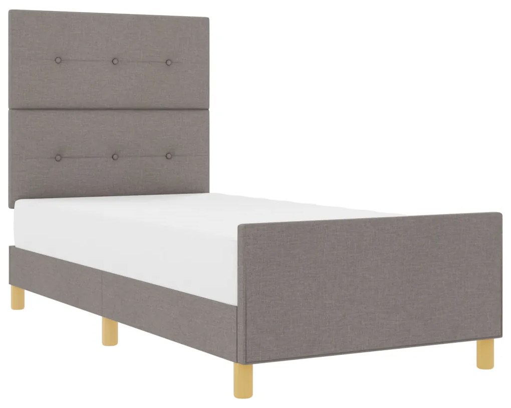 Taupe ágykeret 100x200 cm szövetből