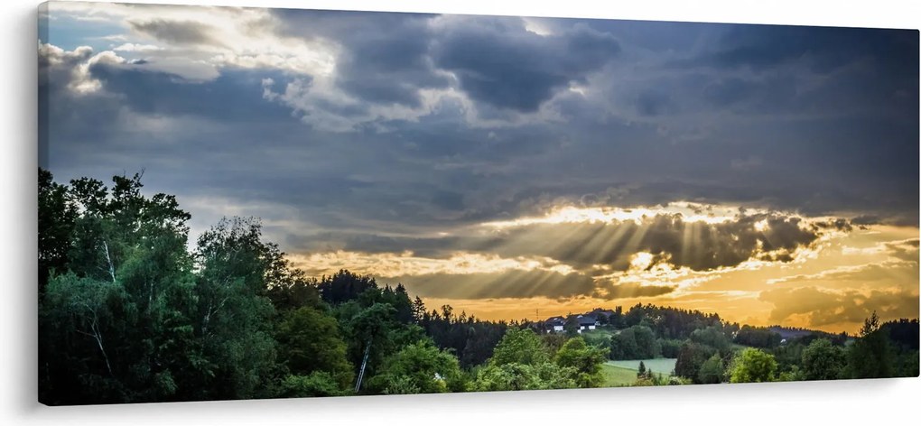 Tájkép sugarakkal (120x50 cm)