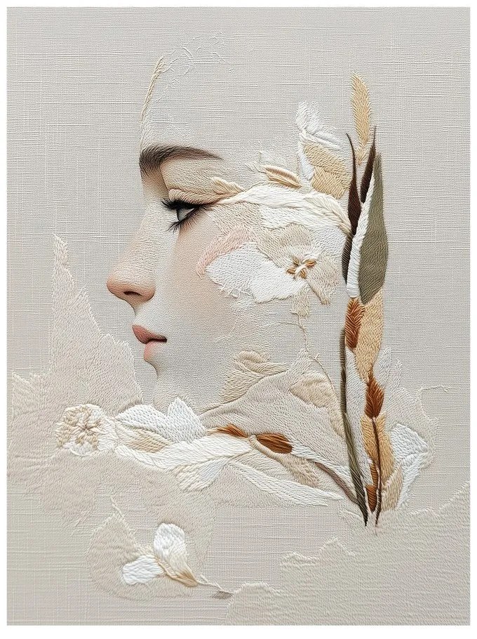 Kép 60x80 cm Stitched Bloom – Styler