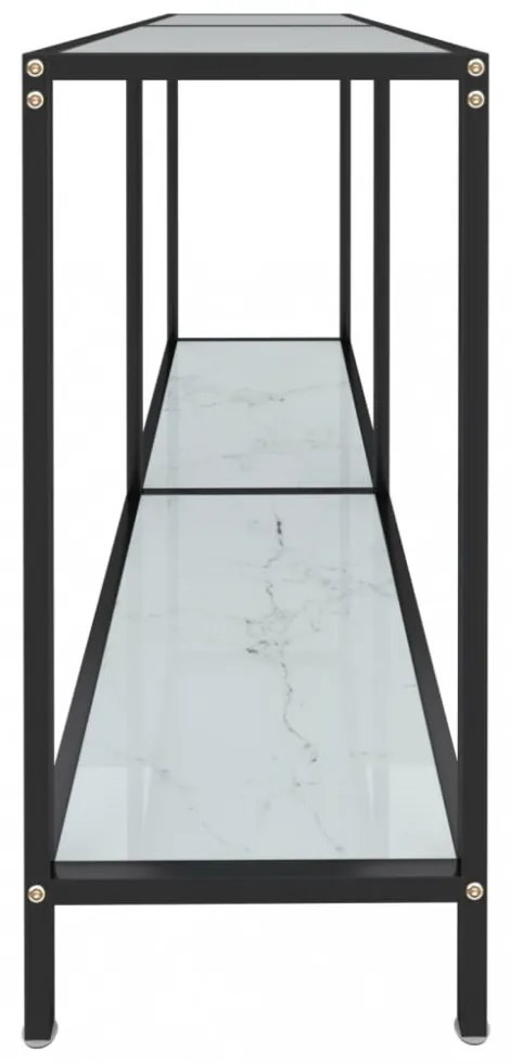 fehér edzett üveg tálalóasztal 140 x 35 x 75,5 cm