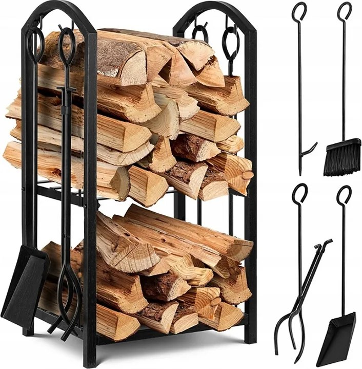 Fa Kandalló Állvány Kandalló Kiegészítők Eszközök Kosár Fém Szett