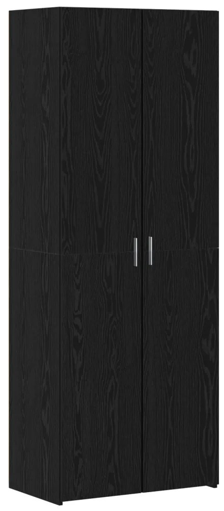 fekete tölgy magas szekrény 70x42.5x185 cm Szerelt fa