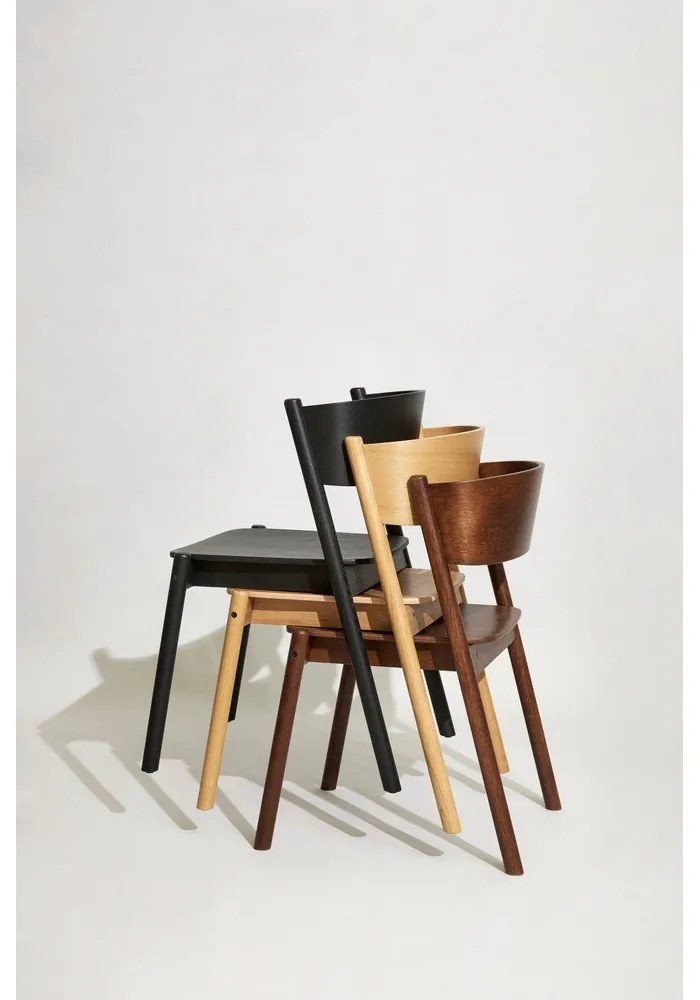 Fekete tölgy étkezőszék Oblique - Hübsch