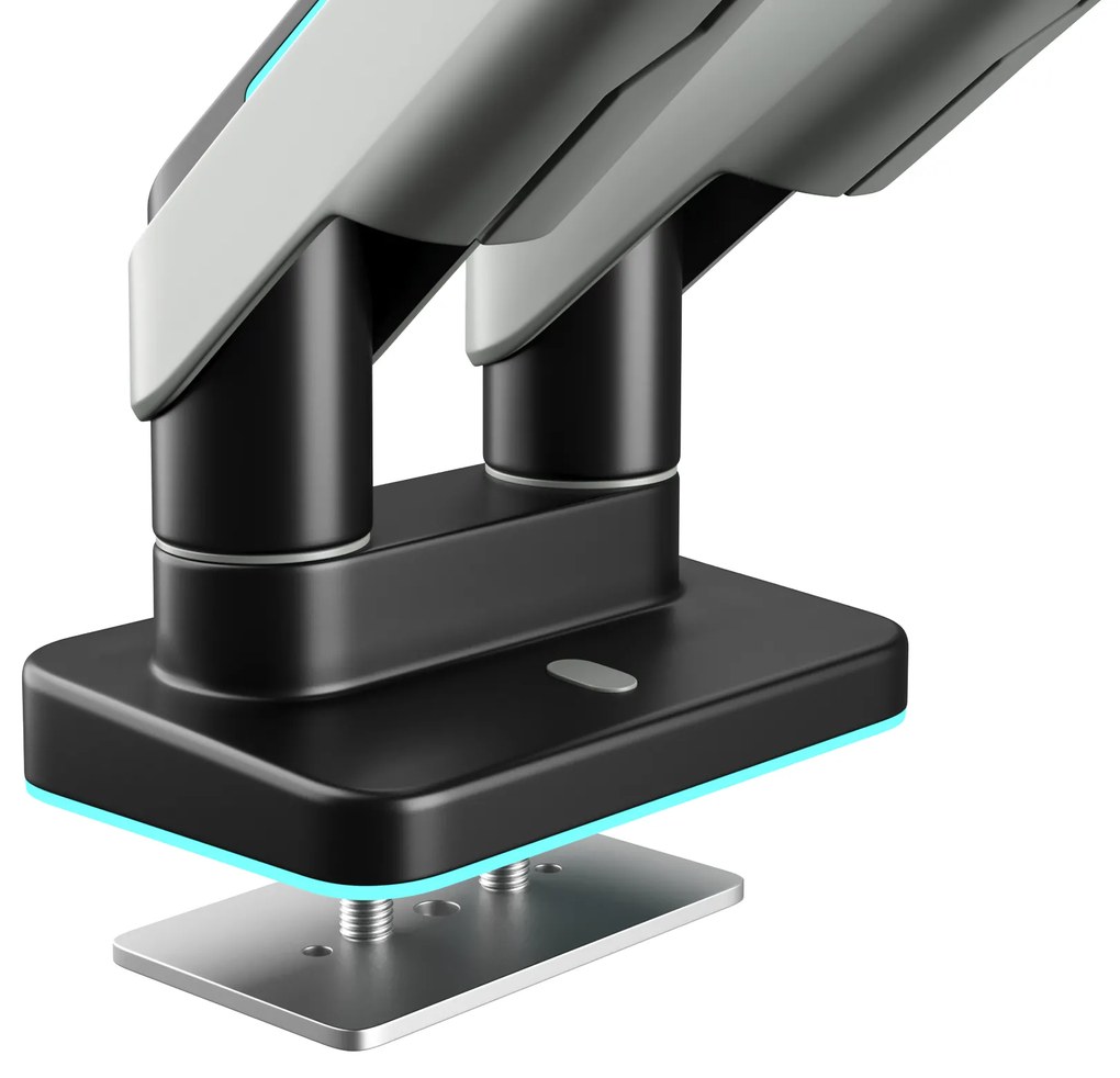 Képernyőállvány két 49 hüvelykes monitorhoz, szürke-fekete RGB X-Arm Dual