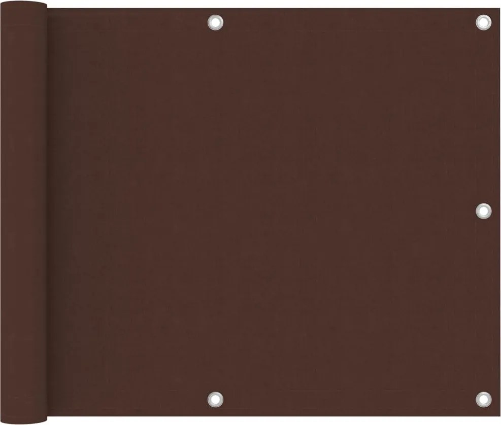 vidaXL barna oxford-szövet erkélyparaván 75 x 300 cm