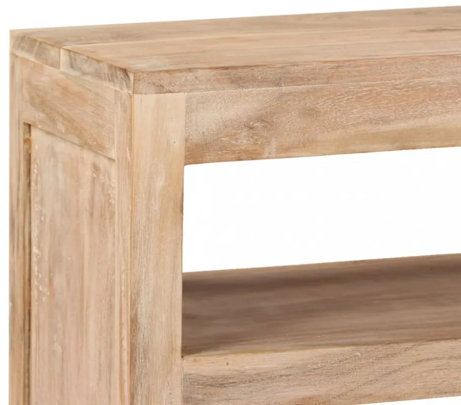 világosbarna tömör akácfa TV-szekrény 90 x 30 x 55 cm