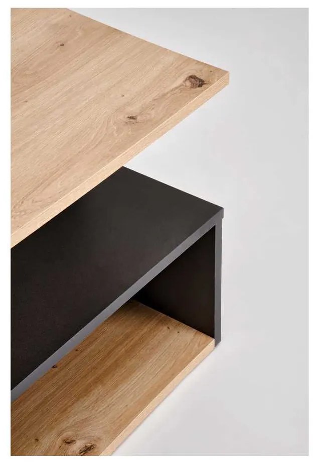 Bardia dohányzóasztal, artisan tölgy / fekete