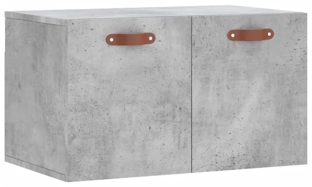 betonszürke szerelt fa faliszekrény 60 x 36,5 x 35 cm