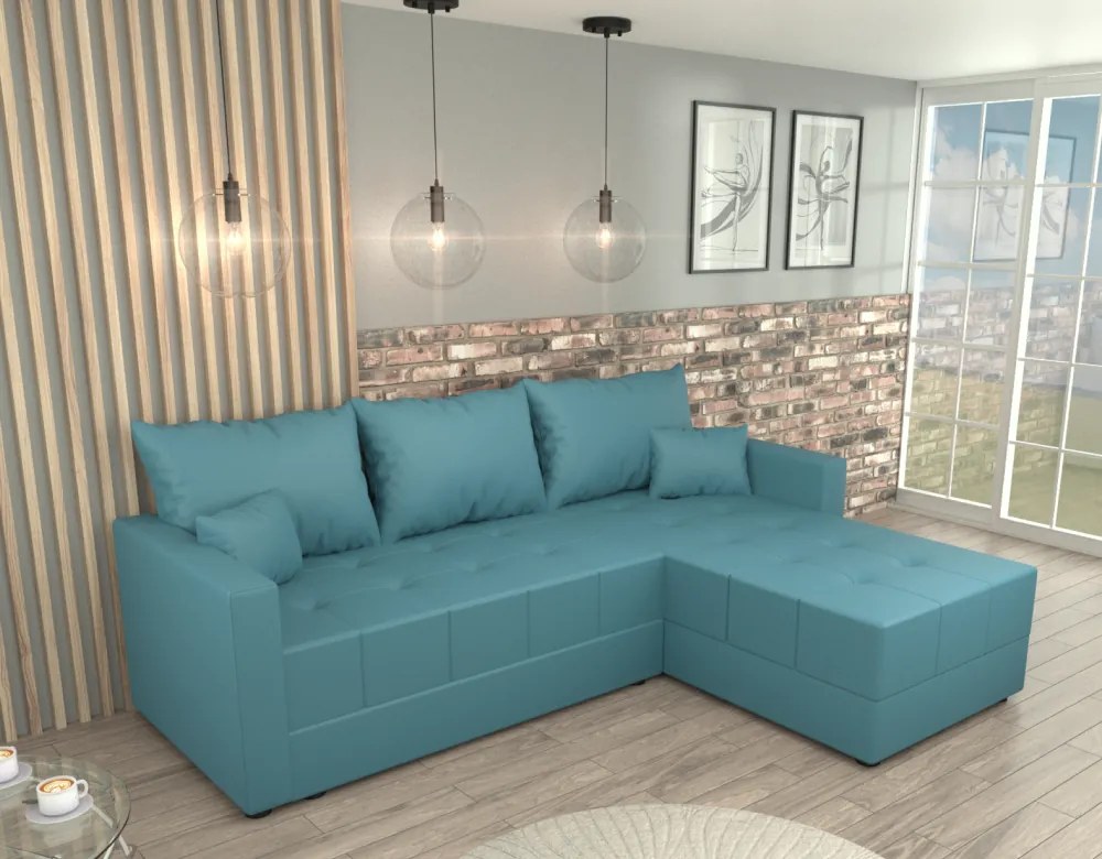 Univerzális ülőgarnitúra, petrolkék, DUAN ROH