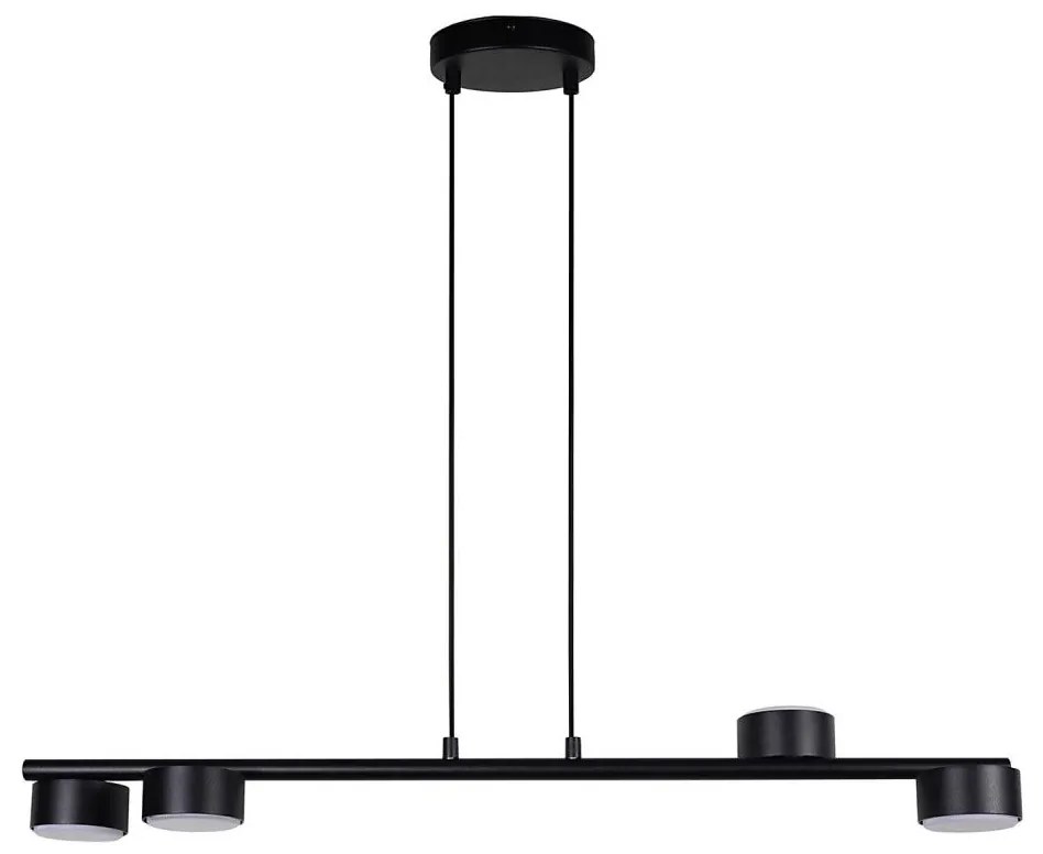 Csillár zsinóron PUNTO 4xGX53/12W/230V fekete