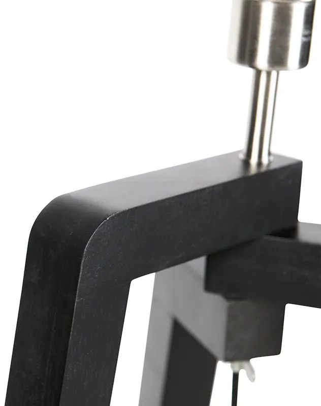 Háromlábú állólámpa pamut búrával fekete arannyal 50 cm - Puros