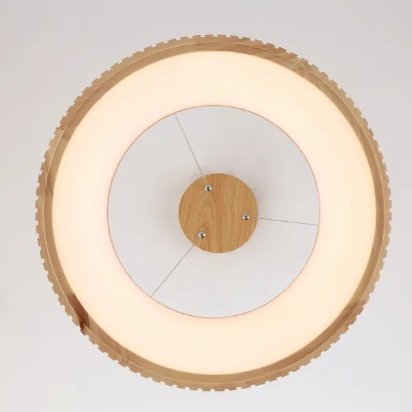 Brilagi - FALCON WOOD MODERN LED függeszték kábelen, 30 W/230 V, átm. 45 cm, fa