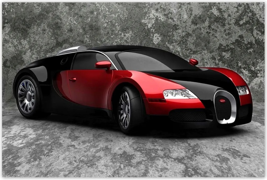 Poszter 60x40 Bugatti Veyron Piros