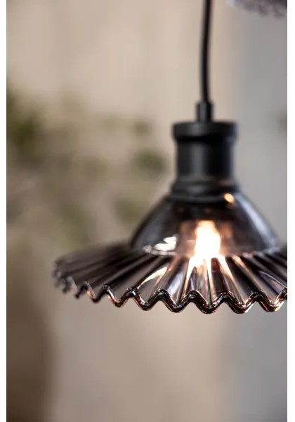 Markslöjd 108853 - Csillár zsinóron NOVIA 3xE27/40W/230V fekete/füstös