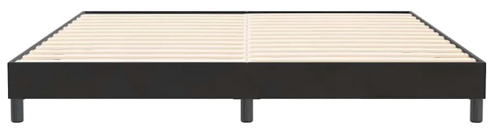 vidaXL fekete bársony rugós ágy matrac nélkül 200x210 cm