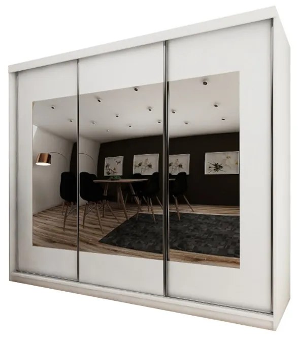 AFILA 250 ruhásszekrény, 250x200x62, fehér
