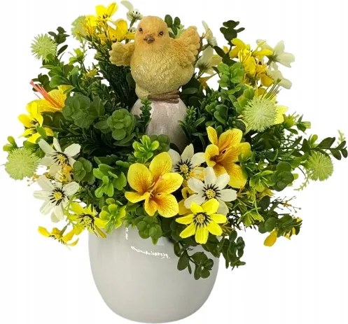 Húsvéti koszorú csirkével kerámia fedélben