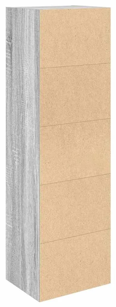 szürke sonoma színű szerelt fa könyvespolc 31x24x102 cm
