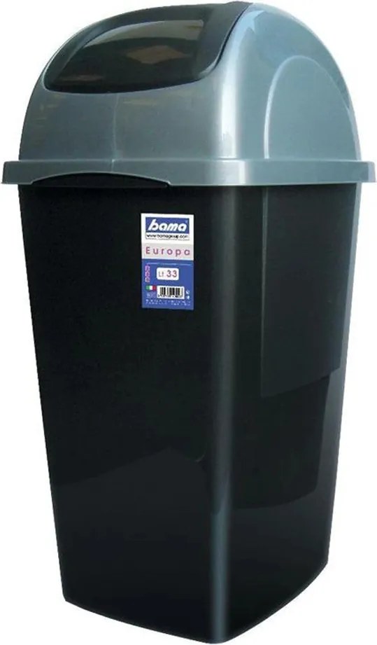 Bama Europa szemetes, antracit, 33 l