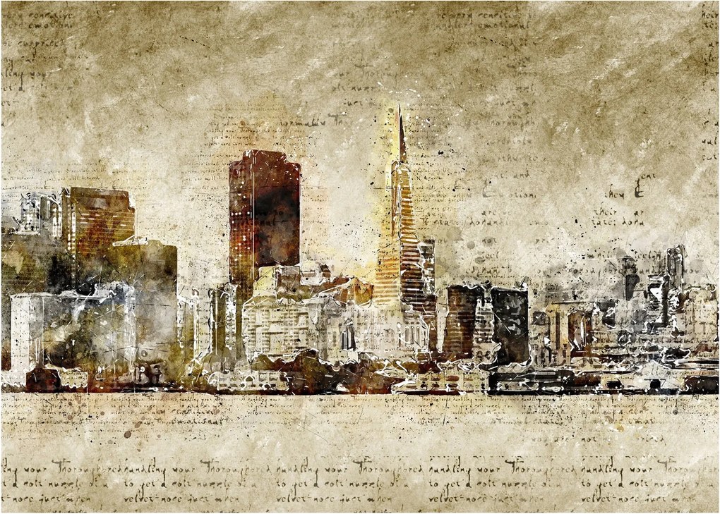Kép - Művészileg renderelt város (70x50 cm)