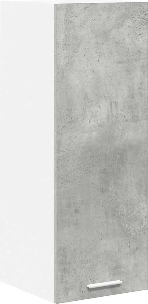 vidaXL Függő szekrény Beton szürke és fehér 30 x 31 x 80 cm Faanyag