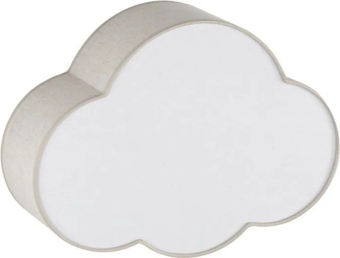 TK LIGHTING 10006 CLOUD Ernyős Mennyezeti Lámpa Fehér, Természetes Vászon E27 IP20