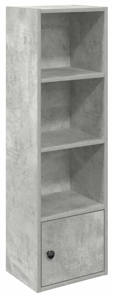 betonszürke szerelt fa könyvespolc 31x24x102 cm