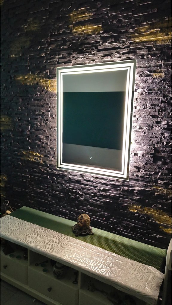 Led tükör 60x80 cm Érintésre |Iroda, Szálloda, Nappali, Fürdőszoba, Folyosó