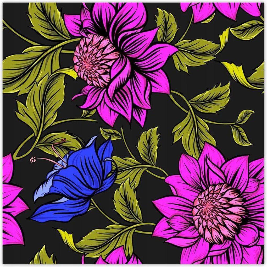 Poszterek 100x100 Virágok Levelek