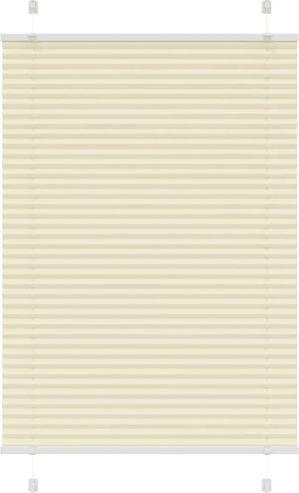 vidaXL pliszírozott redőny krém 95x150 cm szövetszélesség 94,4 cm