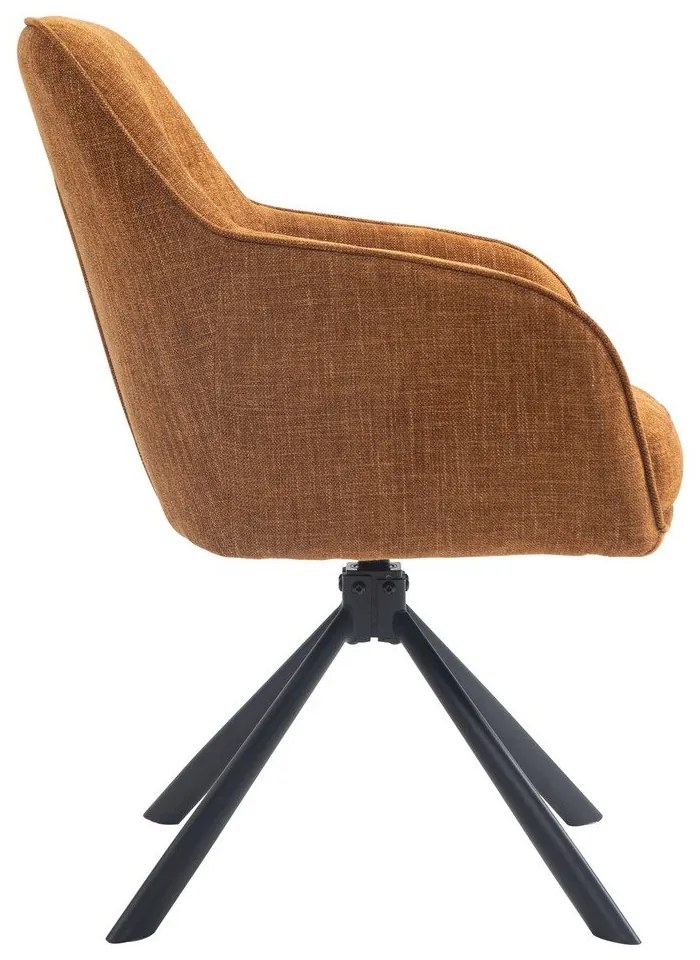 Narancssárga kárpitozott étkezőfotel szett 2 db-os Avola – Unique Furniture