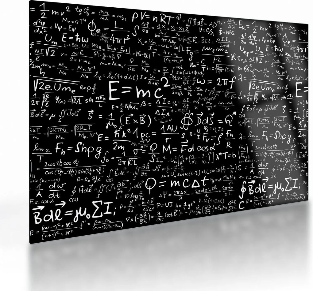 Kép - Matematika (üvegen) (70x50 cm)