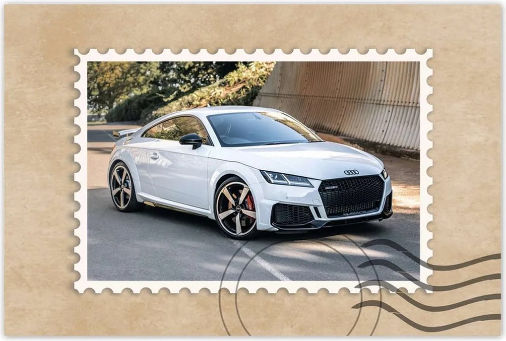 Poszter 90x60 Fehér Audi Quattro Tt Rs