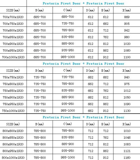 Mexen Pretoria DUO zuhanykabin 85x95cm, 6mm üveg, króm profil-átlátszó üveg, 852-085-095-02-00