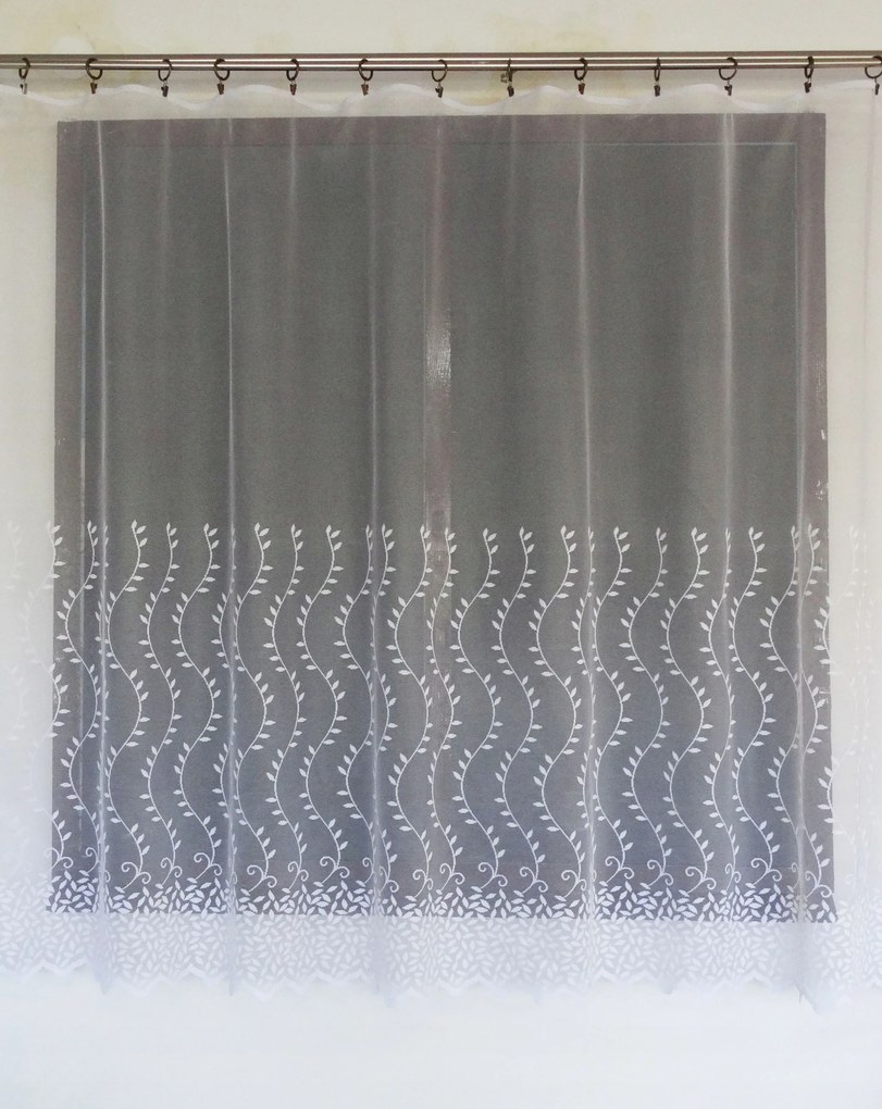 Mg Függöny 623/763 Fehér 250X150cm Kész Szalaggal