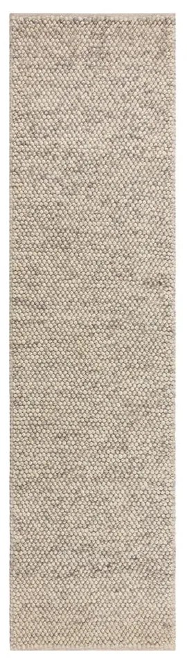 Világosszürke kézi szövésű gyapjúkeverék futószőnyeg 60x230 cm Minerals – Flair Rugs
