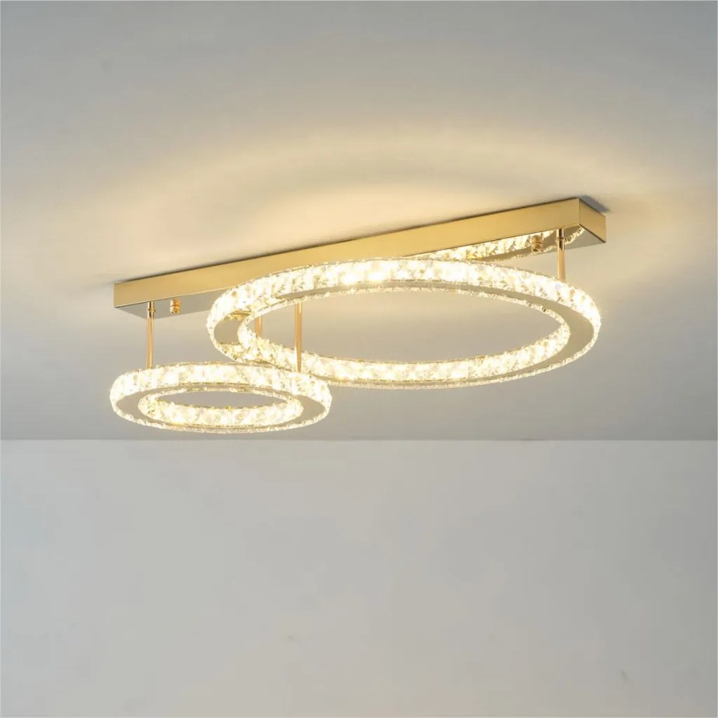 ZUMA LINE MX3713-2-3GT GIRONA Kristály Mennyezeti Lámpa Arany LED IP20