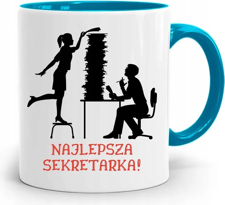 Kék Bögre Ajándék Titkárnőnek Legjobb nyomott mintával