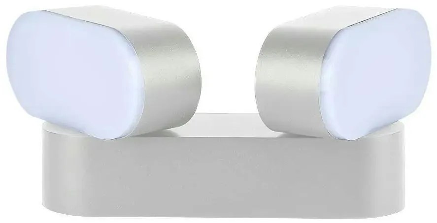 LED Kültéri flexibilis fali lámpa 2xLED/12W/230V IP65 szürke