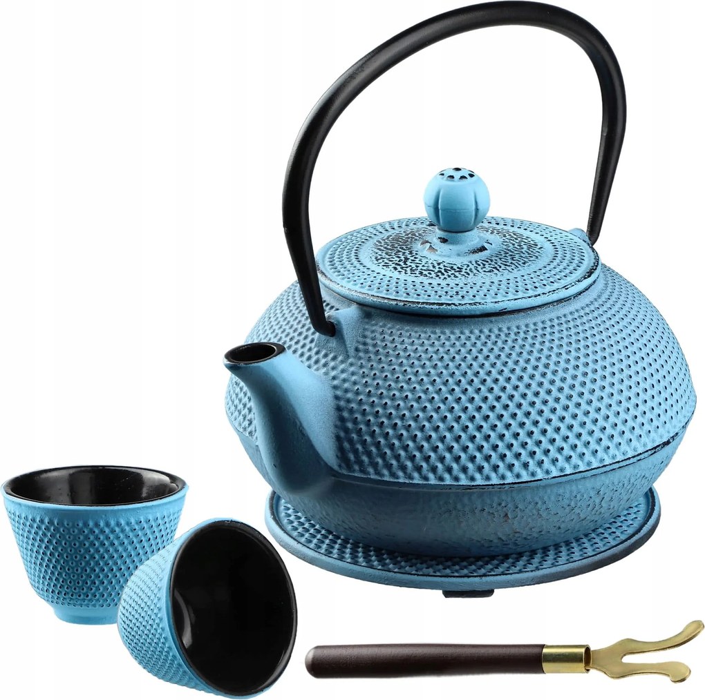 Öntöttvas Vízforraló Teáscsésze Szett