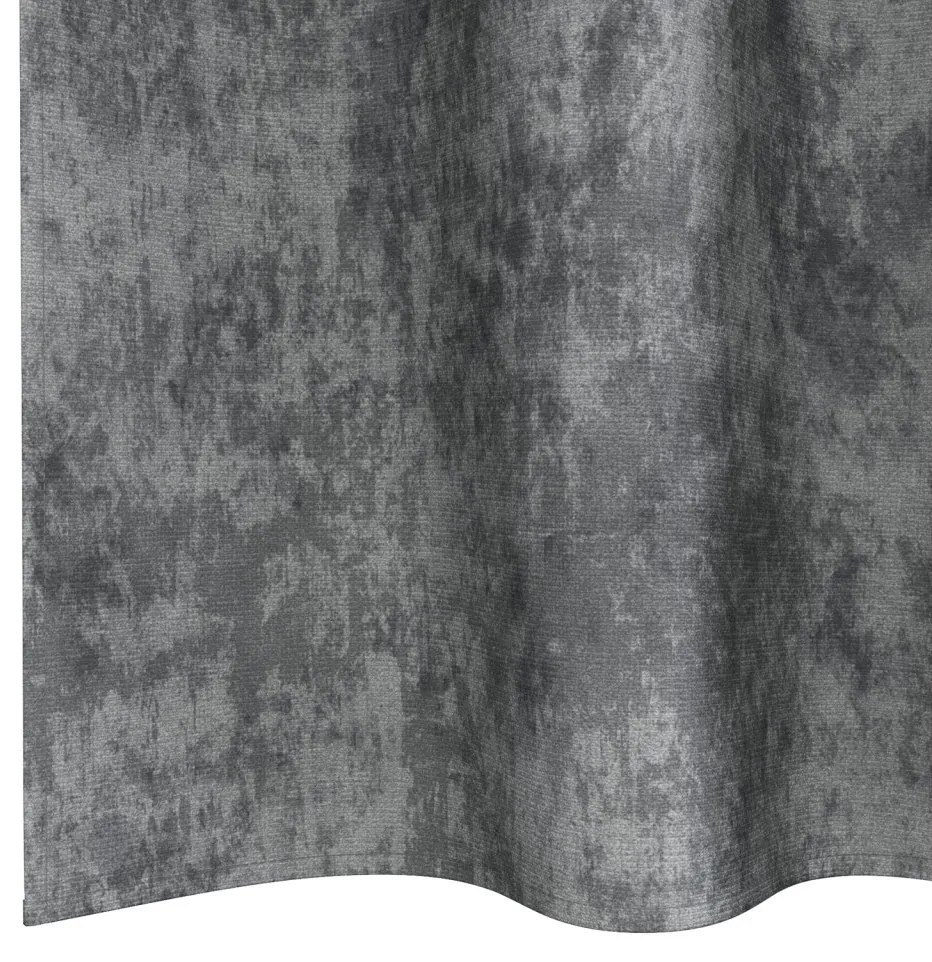Bársonyfüggöny 2 db gyűrűs szürke 225x140 cm