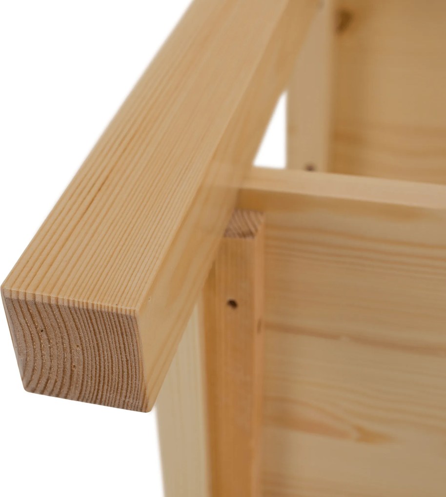 Éjjeliszekrény, masszív/természetes, FOSIL