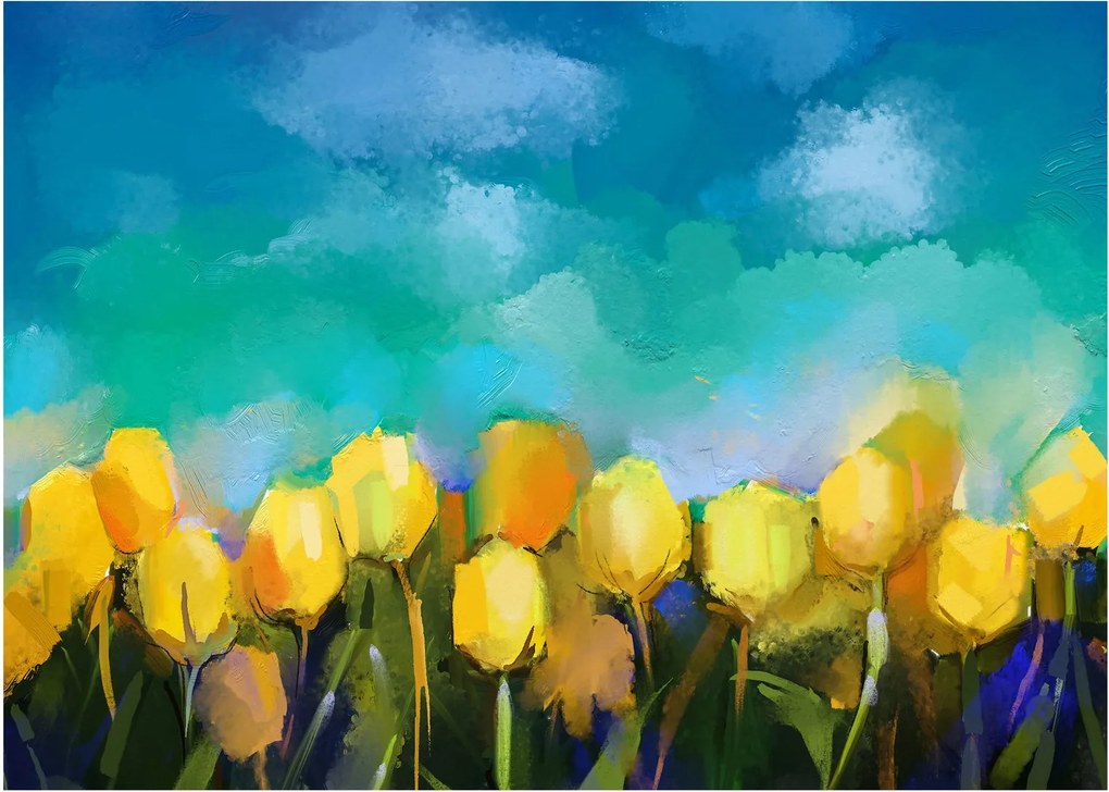 Sárga tulipán képe (70x50 cm)