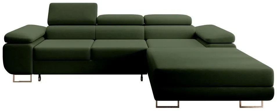 Sarokkanapé Grande (J) (zöld + króm). 1100547